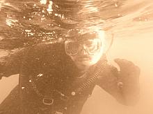 Diver Don turned sepia